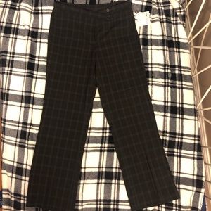 Black plaid dress pants